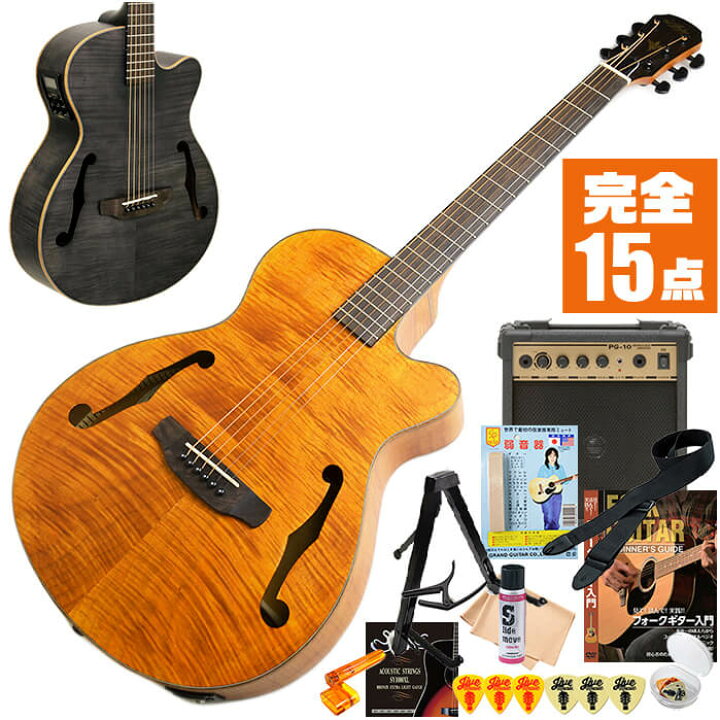 楽天市場】アコースティックギター 初心者セット エレアコ Aria FET-F2 