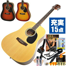 アコースティックギター 初心者セット 入門 (充実 15点) アコギ Legend WG-15
