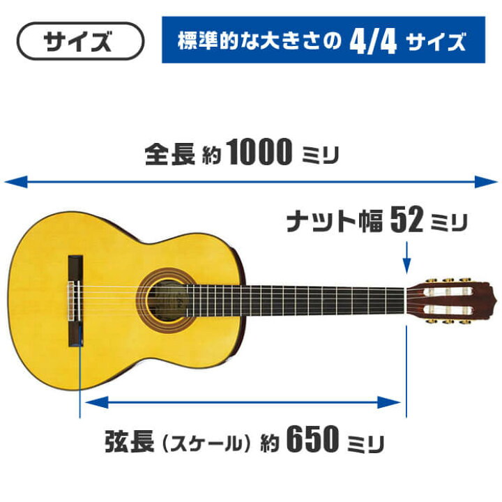 楽天市場】クラシックギター 初心者セット 入門 (必須 5点) ARIA A-30S 