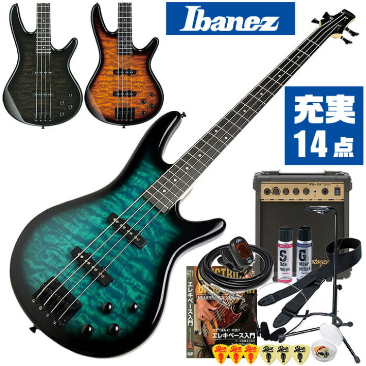 楽天市場】ベース 初心者セット Ibanez GSR280QA 入門 (充実14点 