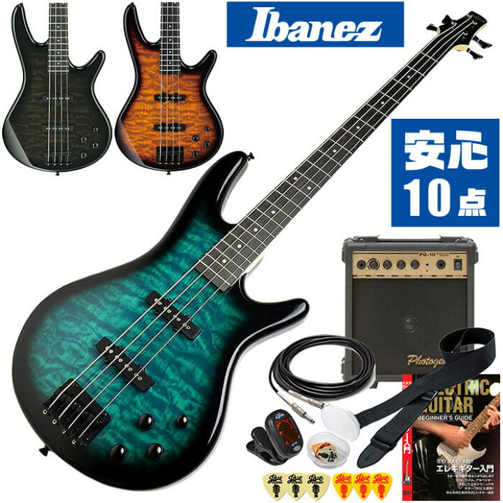 楽天市場】ベース 初心者セット Ibanez GSR280QA 入門 (安心10点 