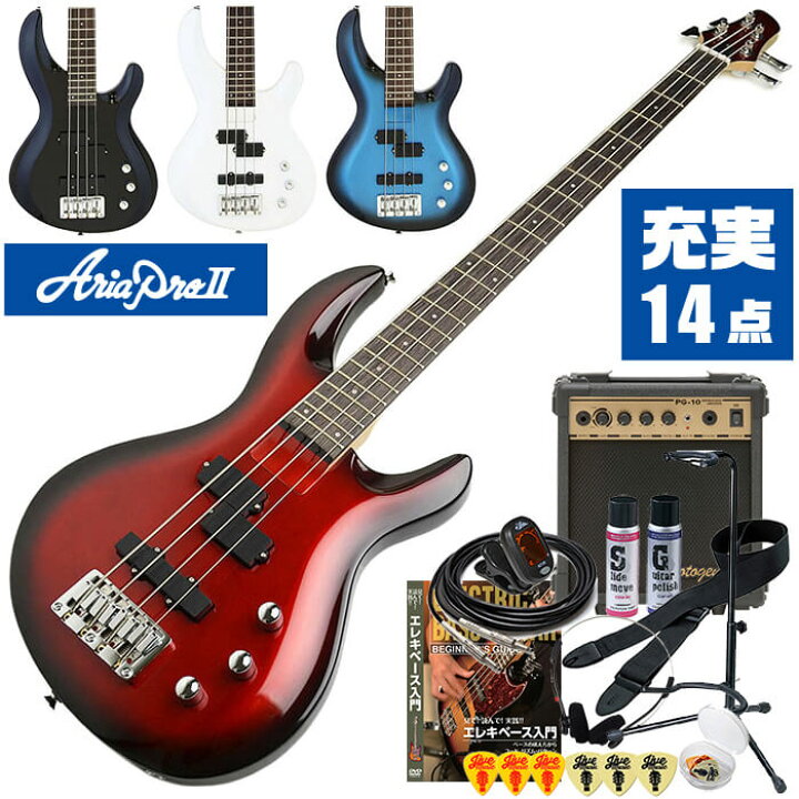 楽天市場】ベース 初心者セット AriaPro II IGB-STD 入門 (充実14点 