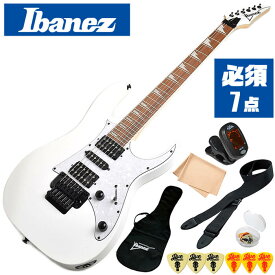 エレキギター 初心者セット Ibanez RG350DXZ WH 入門 (必須7点) アイバニーズ ホワイト