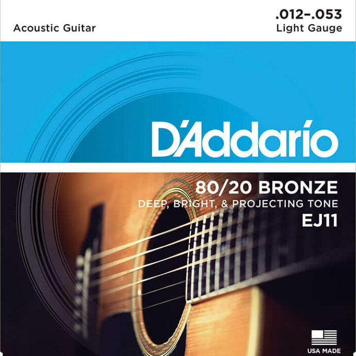 楽天市場】アコースティックギター 弦 Daddario EJ11 (012-053) (3 