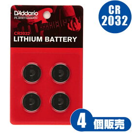 電池 CR2032 ダダリオ バッテリー (4個販売) (チューナーなどに使用 ボタン電池 PW-CR2032-04)