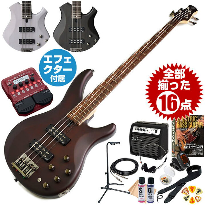 楽天市場】エレキベース 初心者セット 16点 ヤマハ TRBX504 (ズーム 