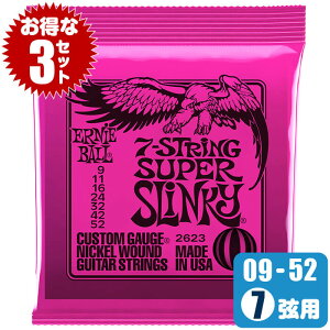 GLM^[  A[j[{[ 2623 Super Slinky 7Strings (009-052) (3Zbg̔) Ernie Ball X[p[XL[ 7
