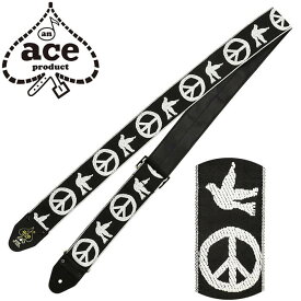 ギター ストラップ D'Andrea Ace Guitar Straps ACE-6 -Peace-Dove- (エレキ アコースティックギター ベース) エース ストラップ
