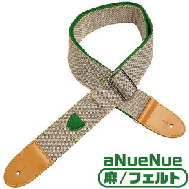 ギター ストラップ (エレキ アコースティックギター ベース) aNueNue Bird Strap aNN-BS2 GRN 麻素材 アヌエヌエ グリーン 緑