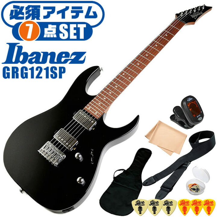楽天市場】エレキギター 初心者セット アイバニーズ GRG121SP BKN 