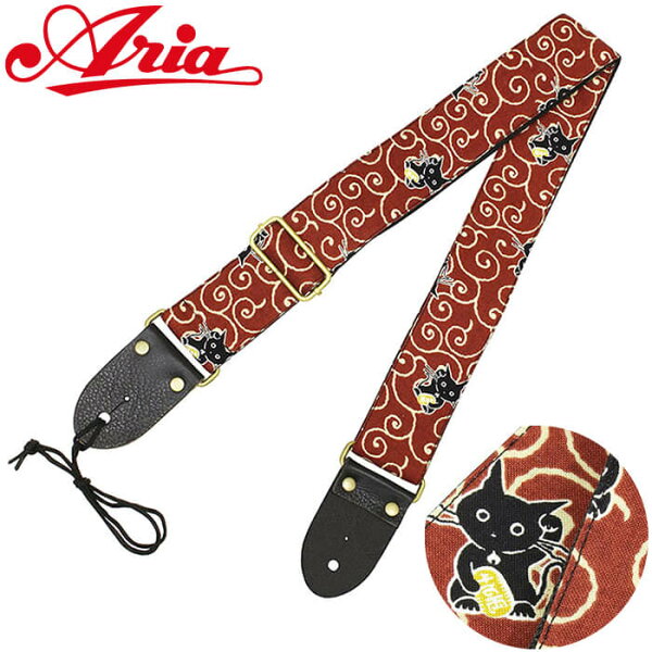 【国産和柄】ARIA (アリア) SPS-2400KA 唐草猫柄ギターストラップレビュー！縁起物効果で運気爆上げ！？ / TOP