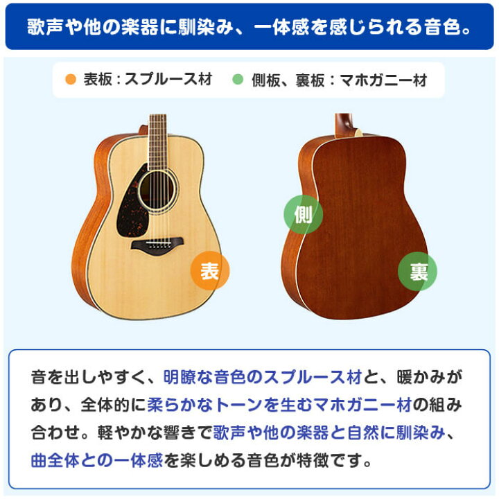 楽天市場】アコースティックギター 初心者 セット 左利き YAMAHA 