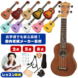 ウクレレ 初心者 セット 入門 2点〜8点 SOPRANO 小さな ソプラノサイズ ウクレレ初心者セット