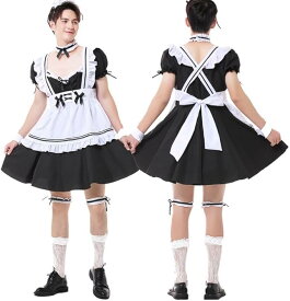 即納 男性用 メイド服 男の娘 大きいサイズ コスチュームハロウィン コスプレ おとこの娘 男性用 男女共用 メイド服 かわいい コスプレ 女装 制服 学園祭 イベント メイド 喫茶店 ロリータ