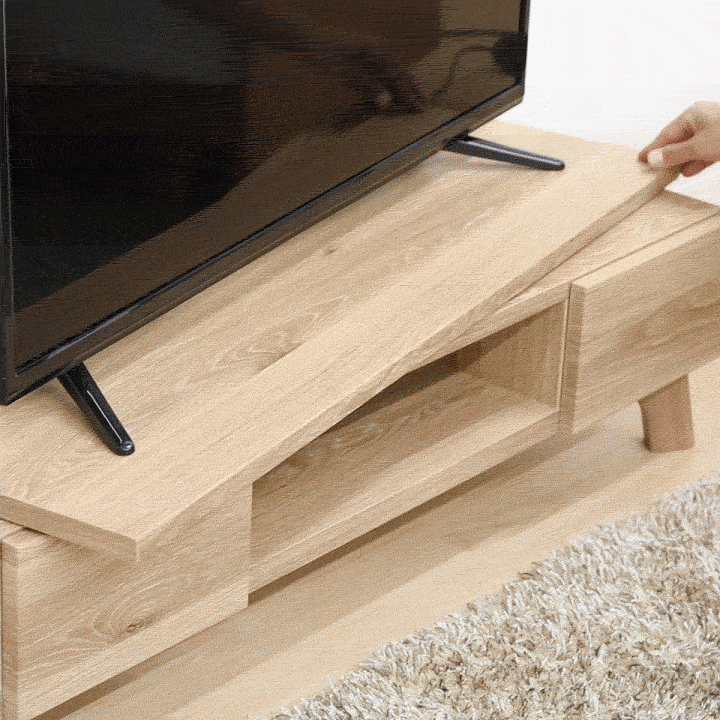 輸入家具　北欧家具　『天板回転式木目調ローボード』　テレビ台　120cm　大きめ 楽天市場】【P10倍! 8/10限定】テレビ台 120cm テレビボード