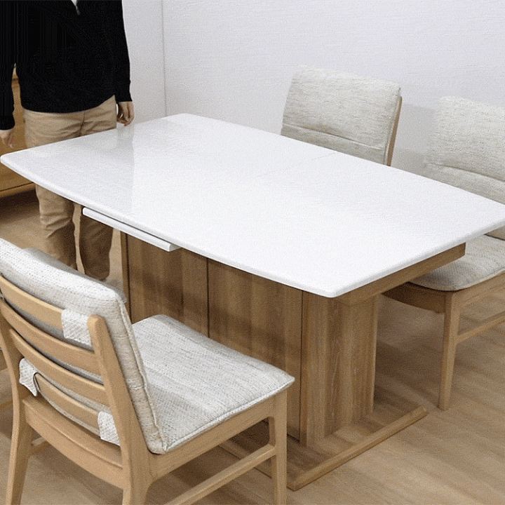 楽天市場】伸長式ダイニングテーブル 4人 6人 ダイニングテーブル 収納