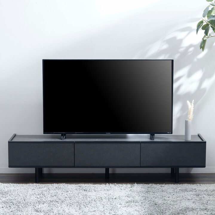 楽天市場】テレビ台 幅185cm ローボード 黒 ブラック 北欧 セラミック 
