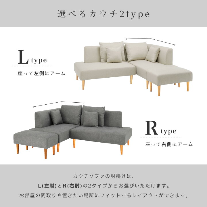 楽天市場】カウチソファ 北欧 ソファー L字 カウチソファー おしゃれ 2 