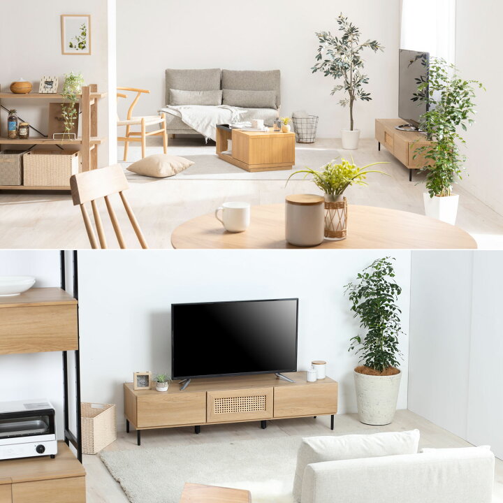 楽天市場】北欧 テレビボード オーク調 脚付き テレビ台 かわいい 140 