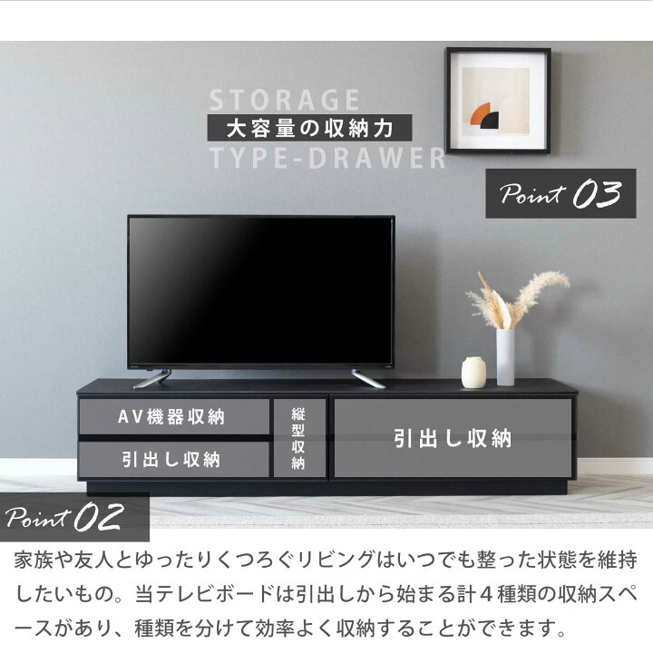 楽天市場】テレビボード 完成品 テレビ台 160cm 白 ローボード 