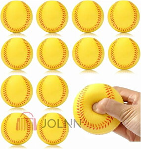 スポンジ野球ボール 12個入り ソフトボール 練習用野球ボール 子ども 初心者向け 7cm (9インチ) 野球練習ボール 安全な投球 捕球 打撃練習