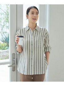 【SALE／30%OFF】【洗える】テンセルリネンベーシック シャツ 自由区 L ジユウク トップス シャツ・ブラウス ホワイト ピンク【RBA_E】【送料無料】[Rakuten Fashion]