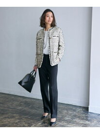 【洗える】WASHABLEPONTE テーパードパンツ 自由区 ジユウク パンツ その他のパンツ ネイビー グレー【送料無料】[Rakuten Fashion]