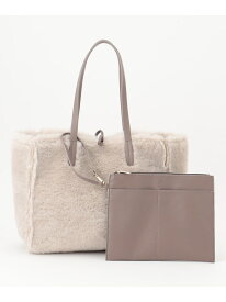 【SALE／30%OFF】ムートンリバーシブルトート バッグ 自由区 ジユウク バッグ トートバッグ ベージュ グレー【RBA_E】【送料無料】[Rakuten Fashion]