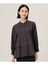 【SALE／30%OFF】【カタログ掲載・洗える】コットンティアード ブラウス 自由区 S ジユウク トップス シャツ・ブラウス ブルー ホワイト【RBA_E】【送料無料】[Rakuten Fashion]