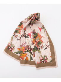 ボタニカルプリント スカーフ 自由区 ジユウク ファッション雑貨 スカーフ・バンダナ グリーン ベージュ【送料無料】[Rakuten Fashion]