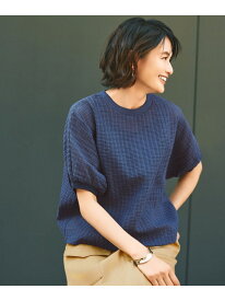 【17号サイズまで展開・カタログ掲載・洗える】チェックジャカード カットソー 自由区 L ジユウク トップス カットソー・Tシャツ ホワイト グレー【送料無料】[Rakuten Fashion]