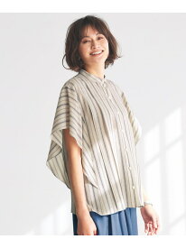 【SALE／30%OFF】【カタログ掲載・接触冷感・吸水速乾・洗える】ナチュラルリネンフレア袖 シャツ 自由区 ジユウク トップス シャツ・ブラウス ネイビー ホワイト ベージュ【RBA_E】【送料無料】[Rakuten Fashion]