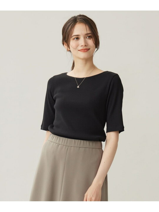 楽天市場】【洗える】ソフトリブ5分袖 Tシャツ 自由区 L ジユウク 