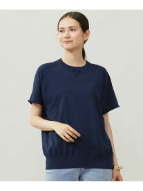 【洗える】コットンループバックスウェット ニット 自由区 ジユウク トップス ニット カーキグリーン ブルー ピンク【送料無料】[Rakuten Fashion]