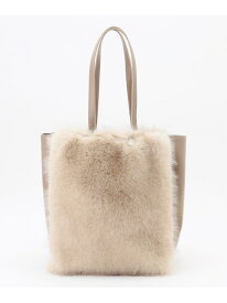 【SALE／40%OFF】【カタログ掲載】ファーコンビ トートバッグ 自由区 ジユウク バッグ トートバッグ ブラック ホワイト【RBA_E】【送料無料】[Rakuten Fashion]