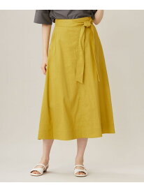 【SALE／30%OFF】【洗える】リネンビスコースストレッチフレア スカート 自由区 L ジユウク スカート ロング・マキシスカート【RBA_E】【送料無料】[Rakuten Fashion]
