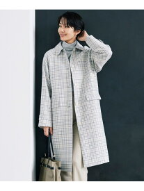 【SALE／40%OFF】【カタログ掲載・洗える】オルタネートチェック コート 自由区 ジユウク ジャケット・アウター ステンカラーコート ベージュ【RBA_E】【送料無料】[Rakuten Fashion]