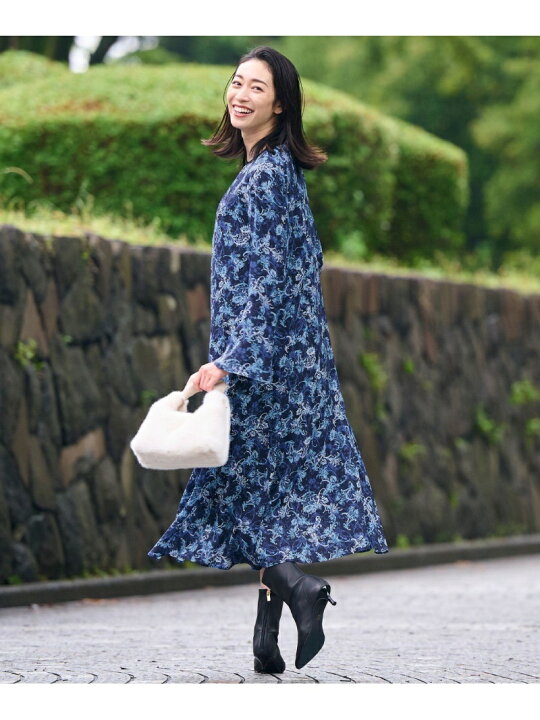 楽天市場】【SALE／40%OFF】【洗える】バロックプリント ワンピース  