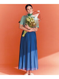 【カタログ掲載・洗える】エアリー スカート 自由区 L ジユウク スカート ロング・マキシスカート グリーン ブルー【送料無料】[Rakuten Fashion]