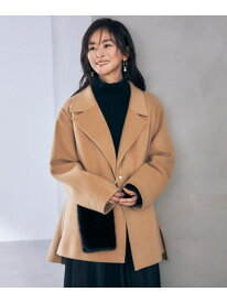 ウールリバーショート コート 自由区 ジユウク ジャケット・アウター その他のジャケット・アウター ブラウン ブルー グレー ブラック【送料無料】[Rakuten Fashion]