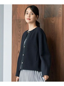 【SALE／40%OFF】ライトリバーノーカラー ジャケット 自由区 ジユウク ジャケット・アウター ノーカラージャケット ブラウン ネイビー【RBA_E】【送料無料】[Rakuten Fashion]