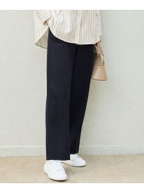 【洗える】ライトフィールジャージーワイドストレート パンツ 自由区 ジユウク パンツ その他のパンツ ベージュ ネイビー ブラック ブルー【送料無料】[Rakuten Fashion]