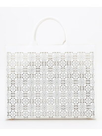 パンチングレース トート 自由区 ジユウク バッグ トートバッグ ホワイト【送料無料】[Rakuten Fashion]