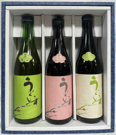 庭のうぐいす 【特選梅酒 飲み比べギフトセット】 720ml3本（鶯とろ／KOBOKU／とまり）ギフト箱入り 福岡県（株式会社山口酒造場）