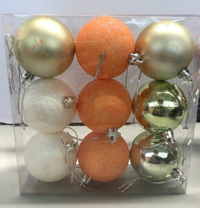 �I�[�i�����g�Z�b�g�@�{�[����6cm 9PCS �I�����W�yaks�z / �N���X�}�X �N���X�}�X�c���[ �c���[ ����