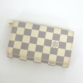 【中古】LOUIS VUITTON ルイヴィトン ポルトフォイユ・トレゾール 2つ折り財布 ダミエ・アズール ホワイト N61744 CA2009