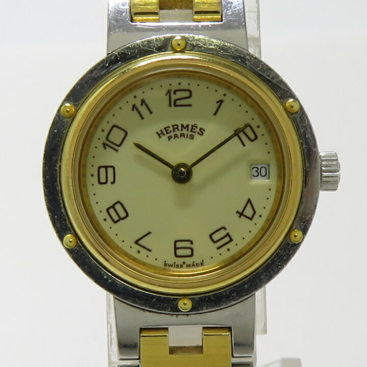 楽天市場】【中古】HERMES レディース 腕時計 クリッパー コンビ 