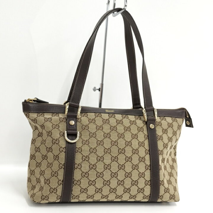 楽天市場】【中古】GUCCI トートバッグ アビーライン GGキャンバス 