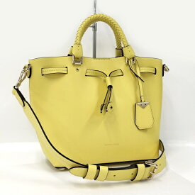 【中古】MICHAEL KORS 2WAYショルダーバッグ レザー イエロー