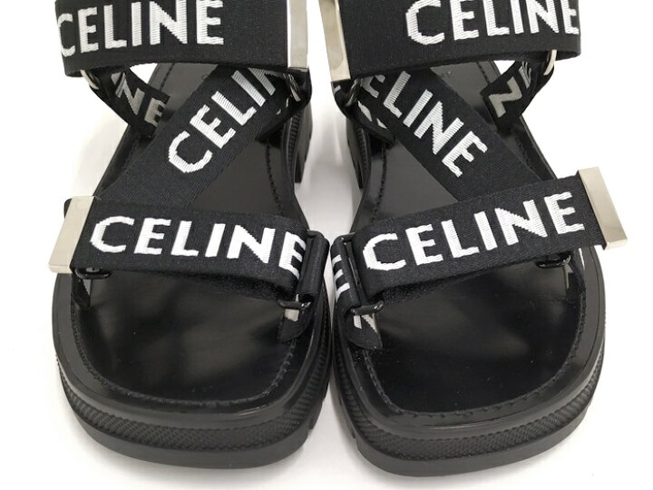 楽天市場】【中古】CELINE ストラッピーサンダル ブラック 表記サイズ 